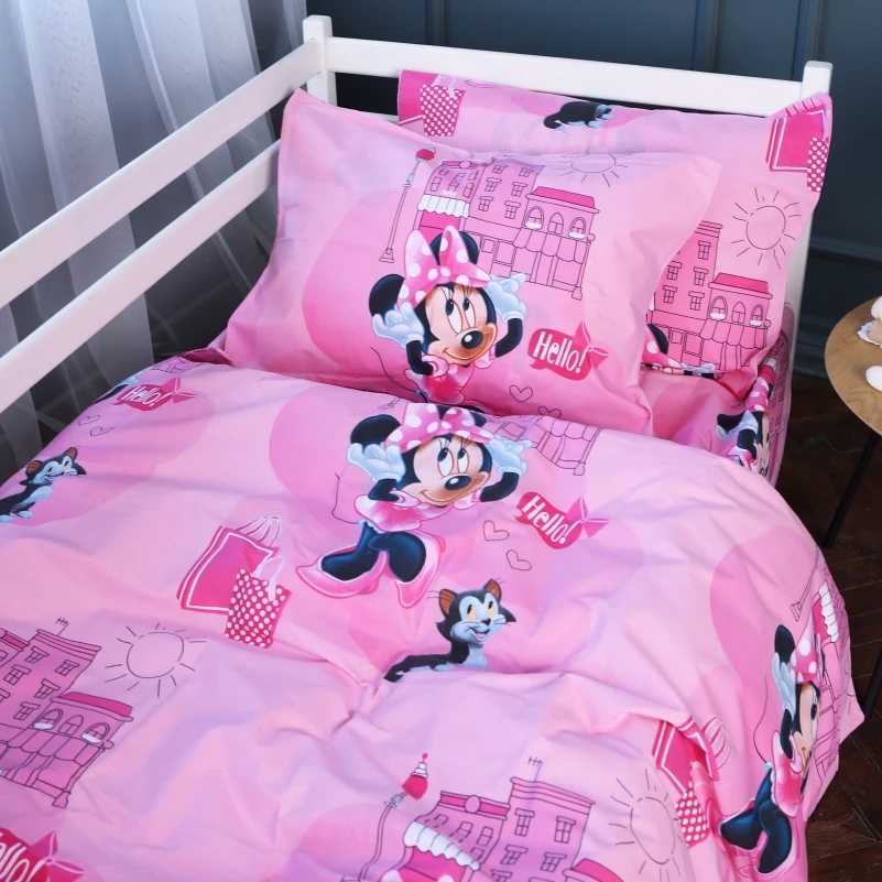 Комплект постільної білизни дитячий MirSon Ranforce Elite 17-0703 Hello Minnie 110х140 см (2200010500318) - Фото 1