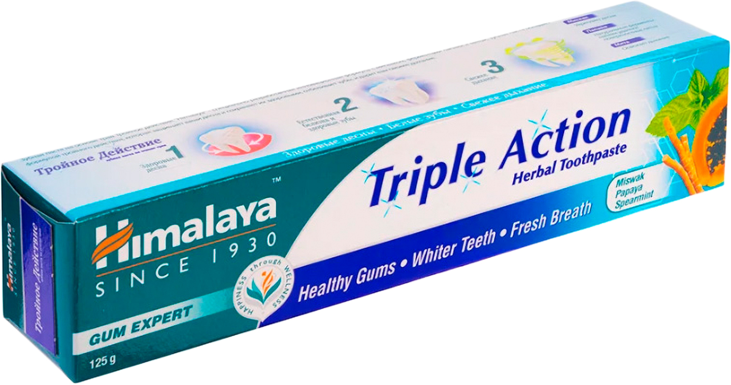 Зубна паста Himalaya Herbals потрійної дії 125 мл (6291107225739) - Фото 1