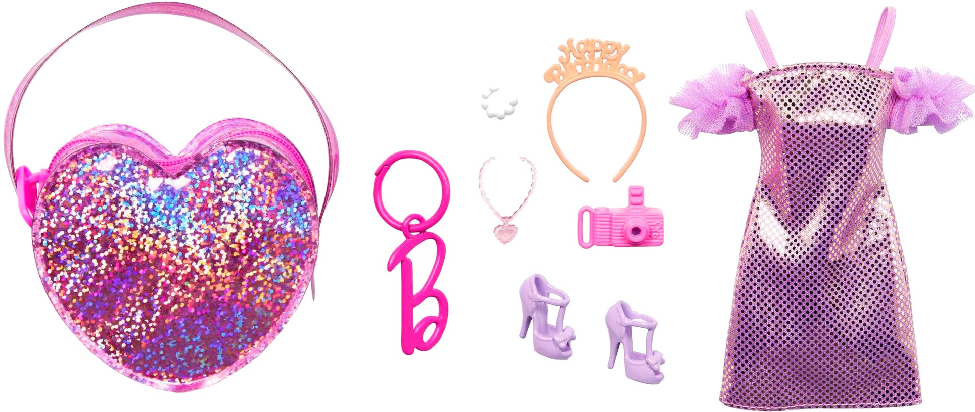 Одяг та аксесуари для колекційної ляльки Barbie Модна сумочка з аксесуарами (HJT42) - Фото 1