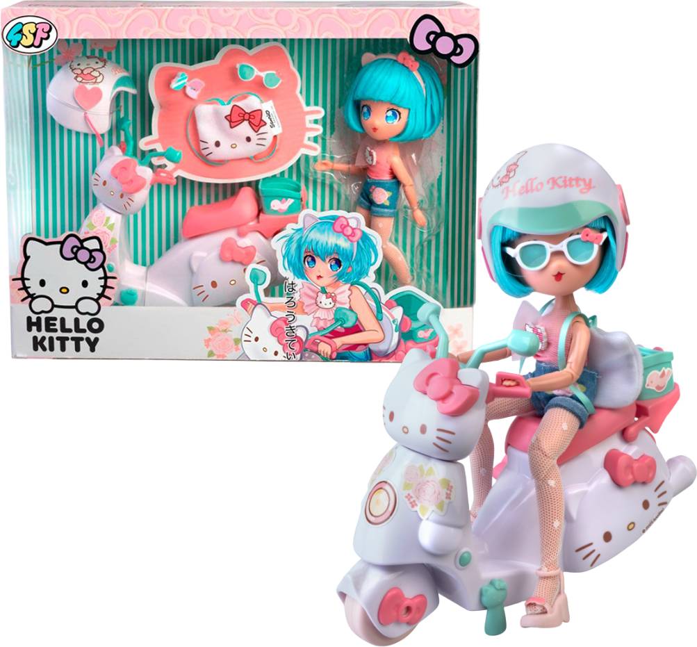 Ляльковий набір 4SF Manga Dolls Hello Kitty – КРАСОТКА ПІНК НА СКУТЕРІ (HKTF3000) - Фото 1