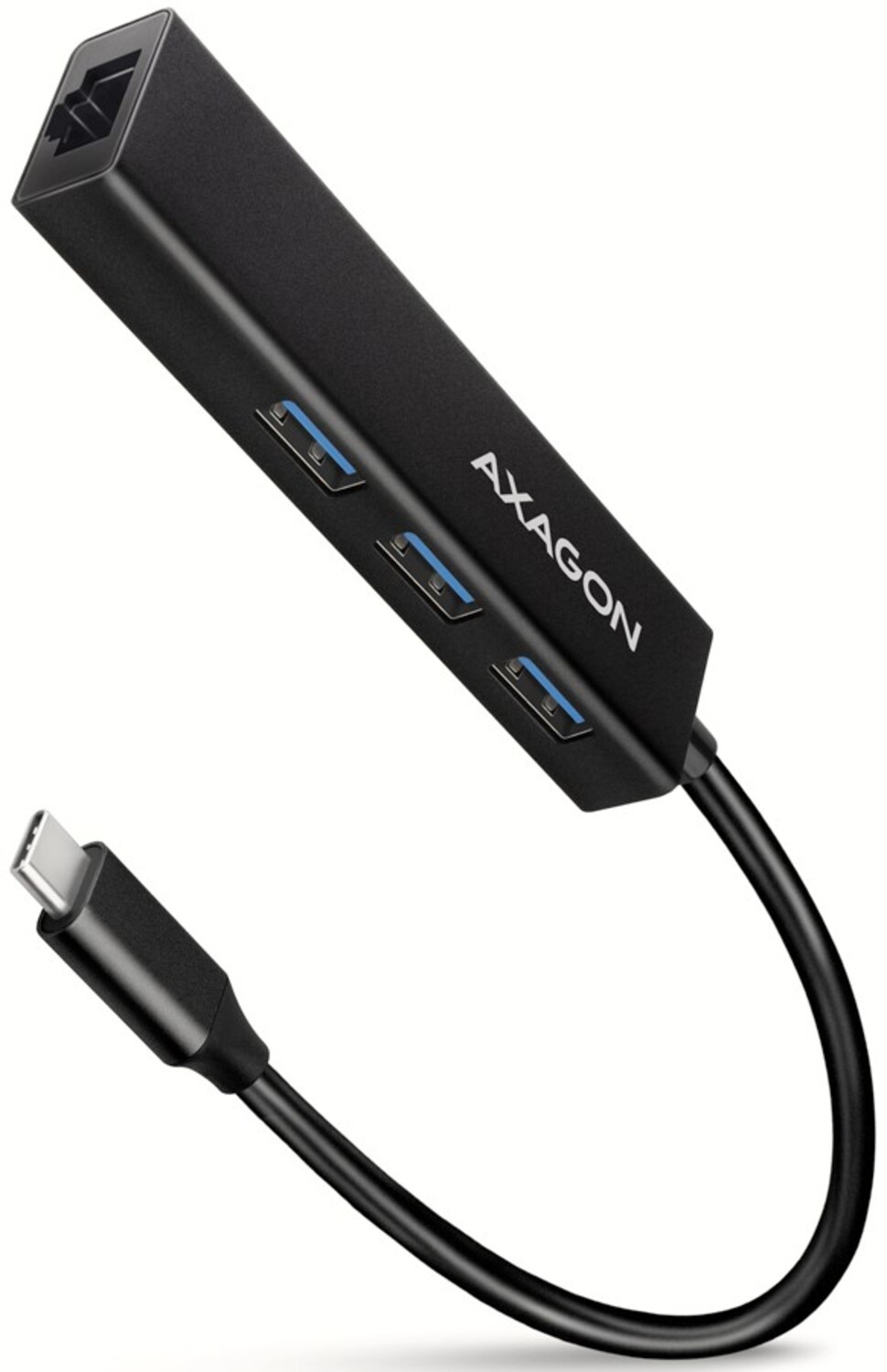 Хаб USB AXAGON SuperSpeed USB-C hub + gigabit LAN (HMC-GL3A) - Фото 1
