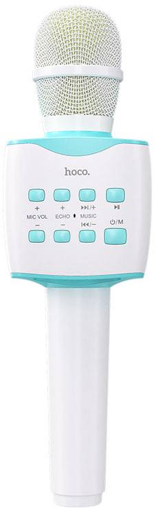 Микрофон вокальный беспроводной HOCO BK5 Blue (6931474742308) - Фото 1