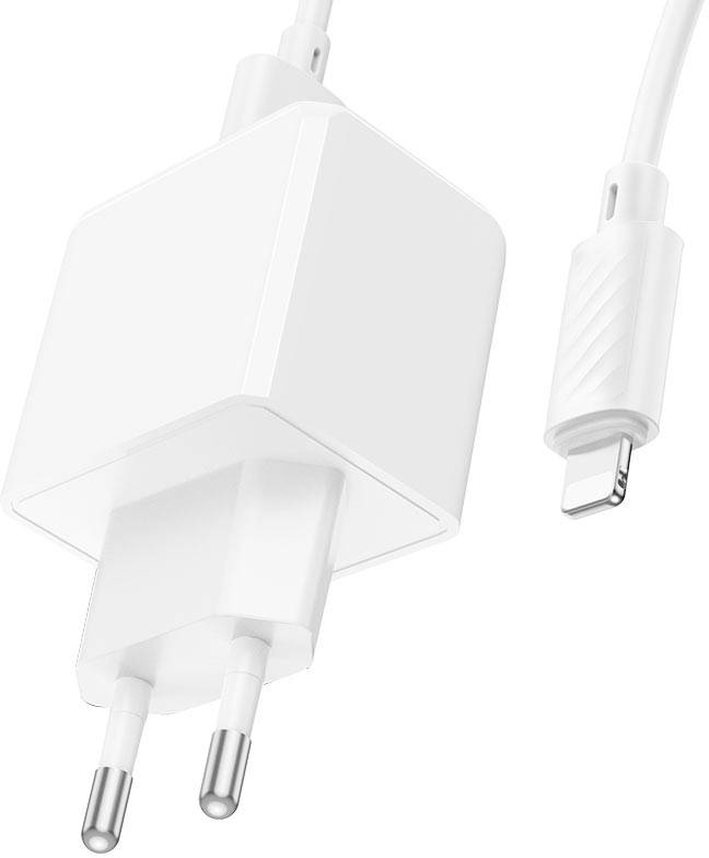 Мережевий зарядний пристрій HOCO CS11A Ocean single port charger set(iP) White (6942007603577) - Фото 1