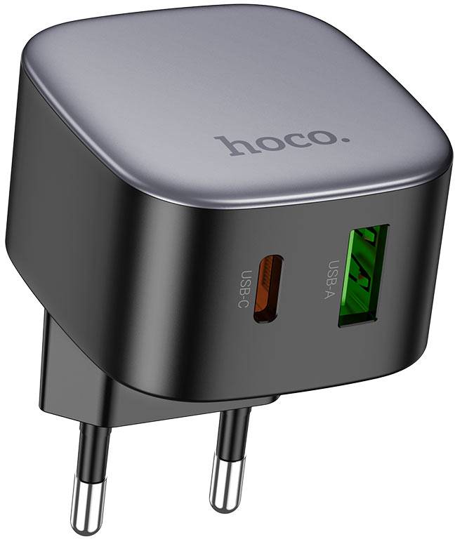 Мережевий зарядний пристрій HOCO CS32A Rise PD20W+QC3.0 charger Black (6942007617451) - Фото 1