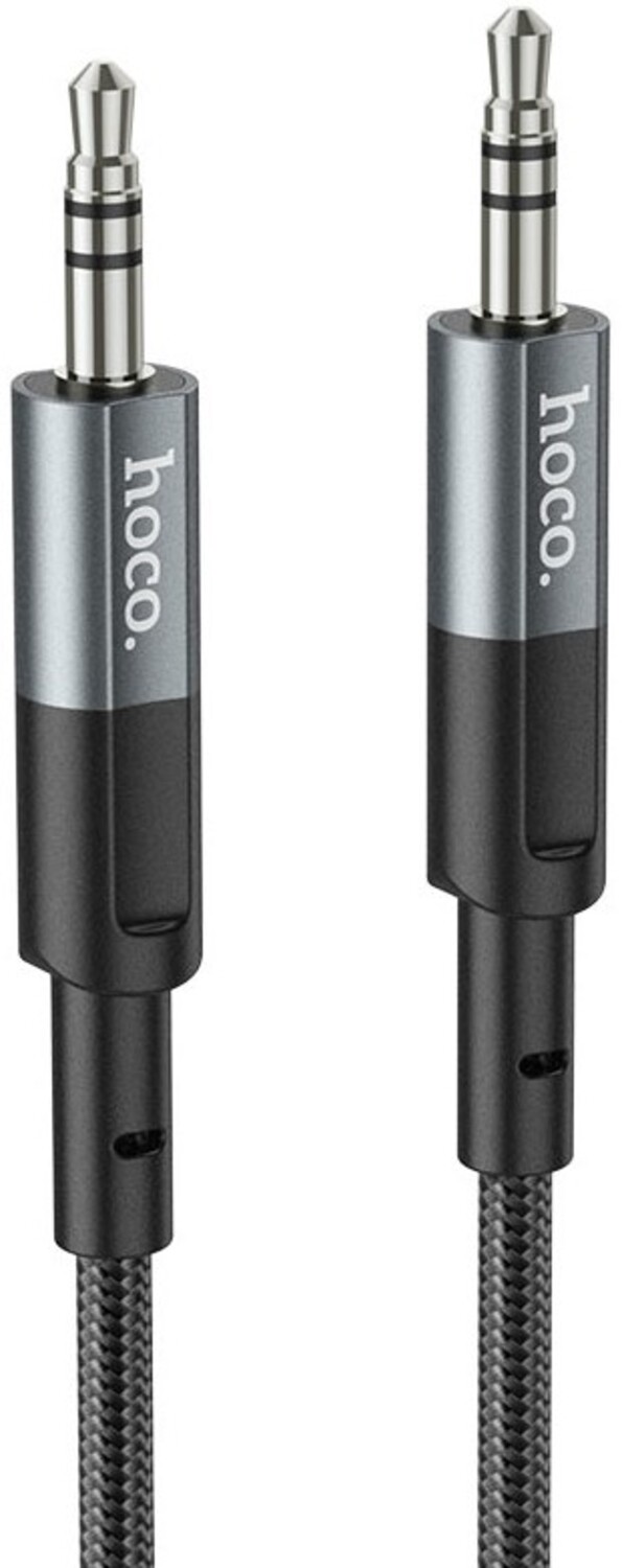 Кабель 3.5 мм - 3.5 мм HOCO UPA23 AUX Metal Gray (6931474783820) - Фото 1