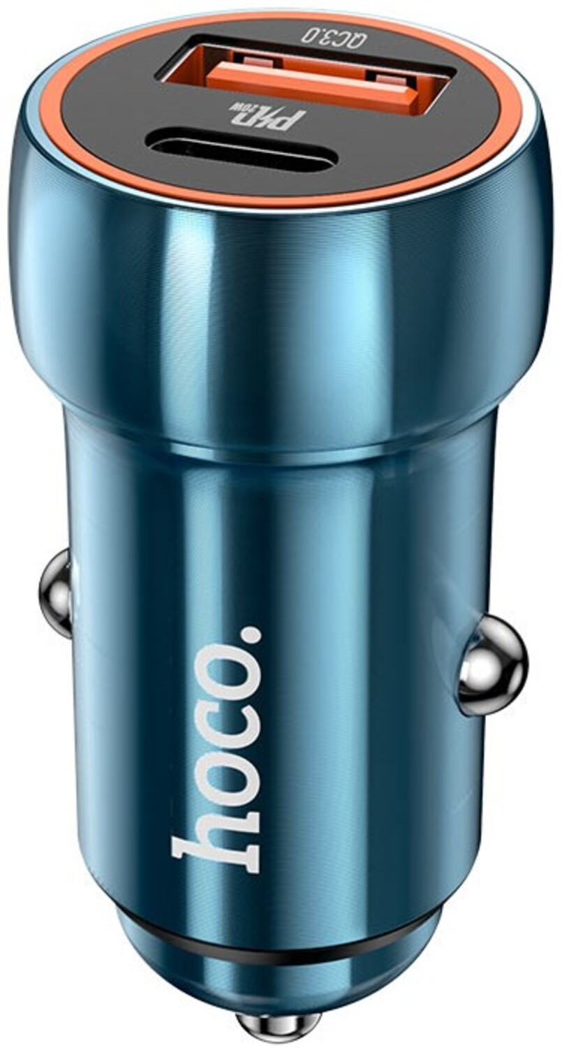 Автомобільний зарядний пристрій HOCO Z46A Blue whale PD20W+QC3.0 Sapphire Blue (6931474770349) - Фото 1