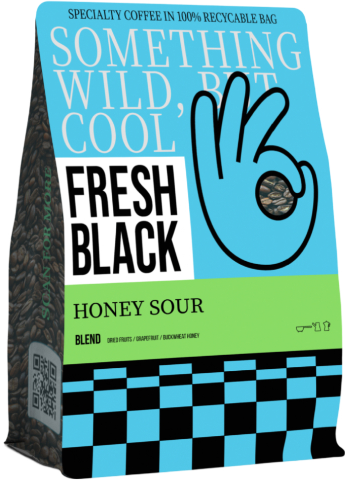 Кофе в зернах Fresh Black  Honey Sour 200г - Фото 1