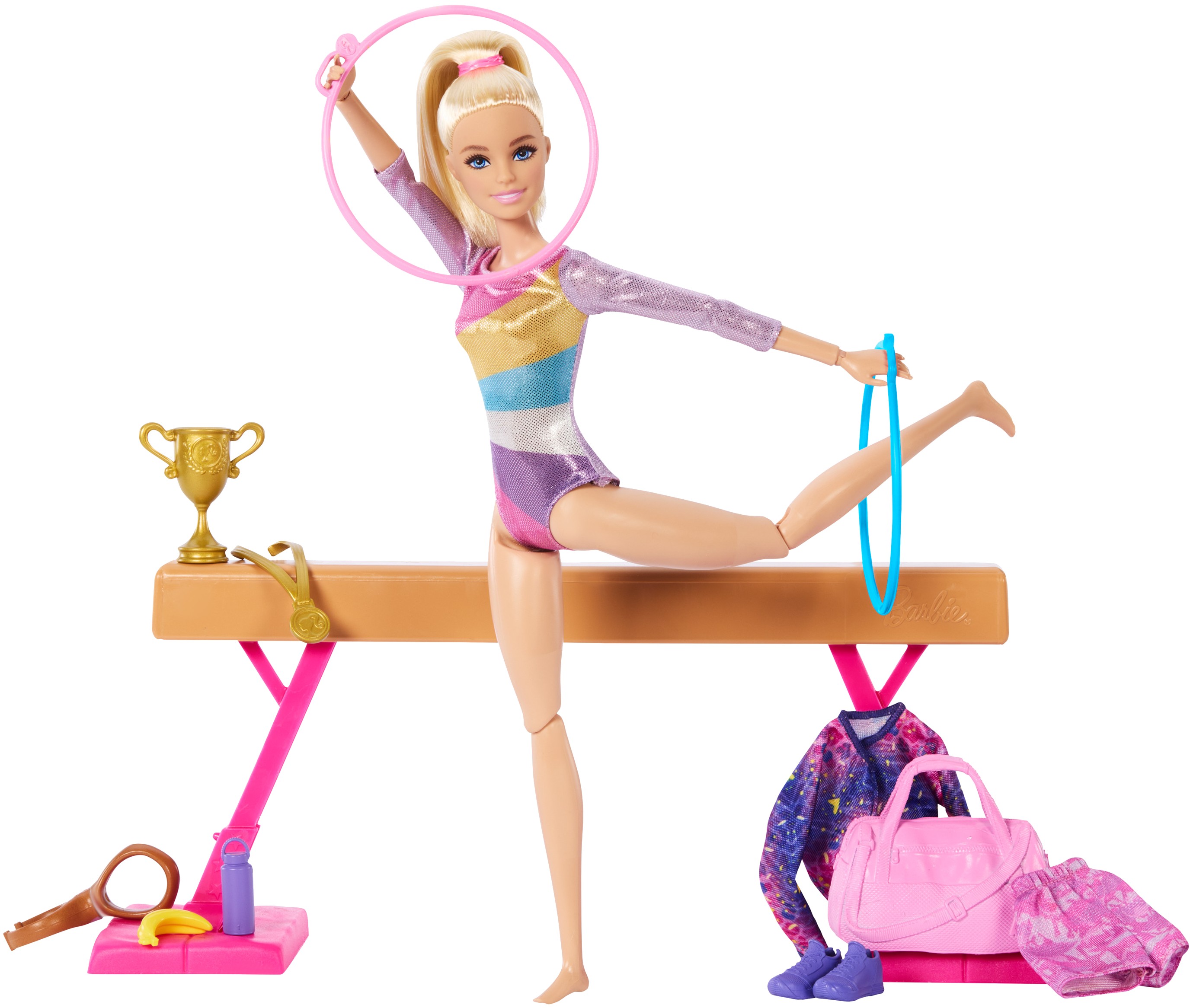 Ляльковий набір Barbie "Тренування з гімнастики" (HRG52) - Фото 1