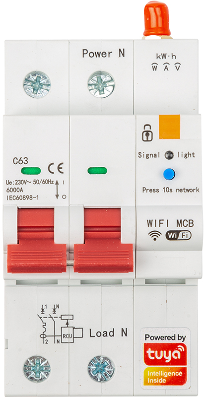 Купить Релейный выключатель Tuya 1P+N, Wi-Fi, RS485, 63A (HS084059) - Фото 1 Релейный выключатель Tuya 1P+N, Wi-Fi, RS485, 63A (HS084059) - Фото 1