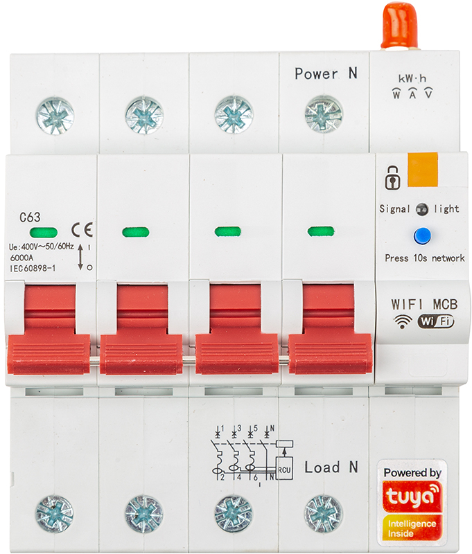 Купить Релейный выключатель Tuya 3P+N, Wi-Fi, RS485, 63A (HS084073) - Фото 1 Релейный выключатель Tuya 3P+N, Wi-Fi, RS485, 63A (HS084073) - Фото 1