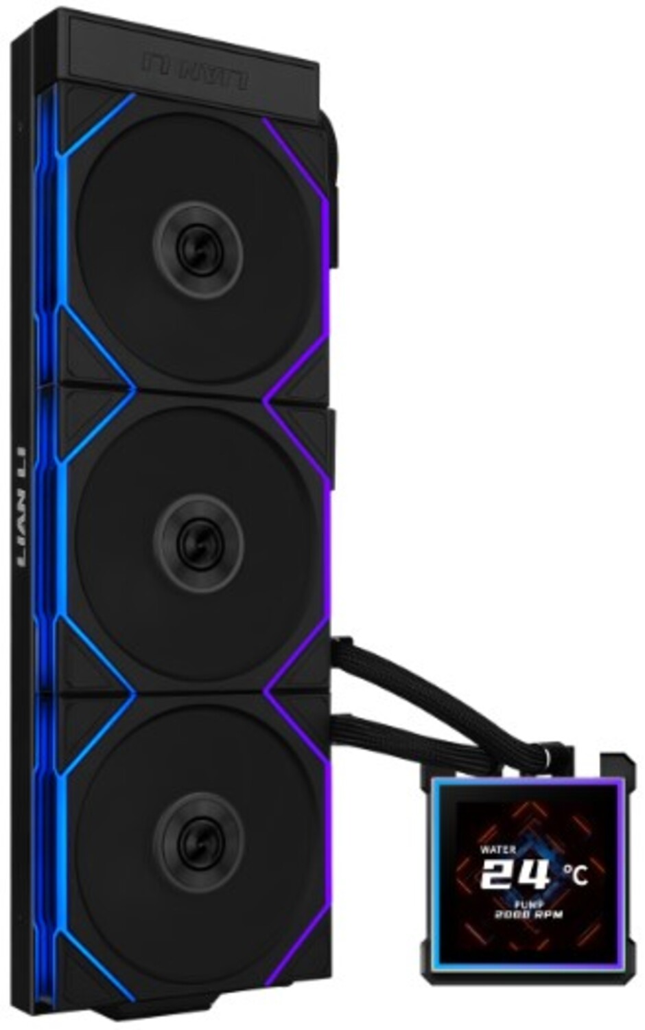 Водяна система охолодження Lian Li HydroShift II LCD-S 360TL, Black (G89.GHS2LCDS36TB.00) - Фото 1