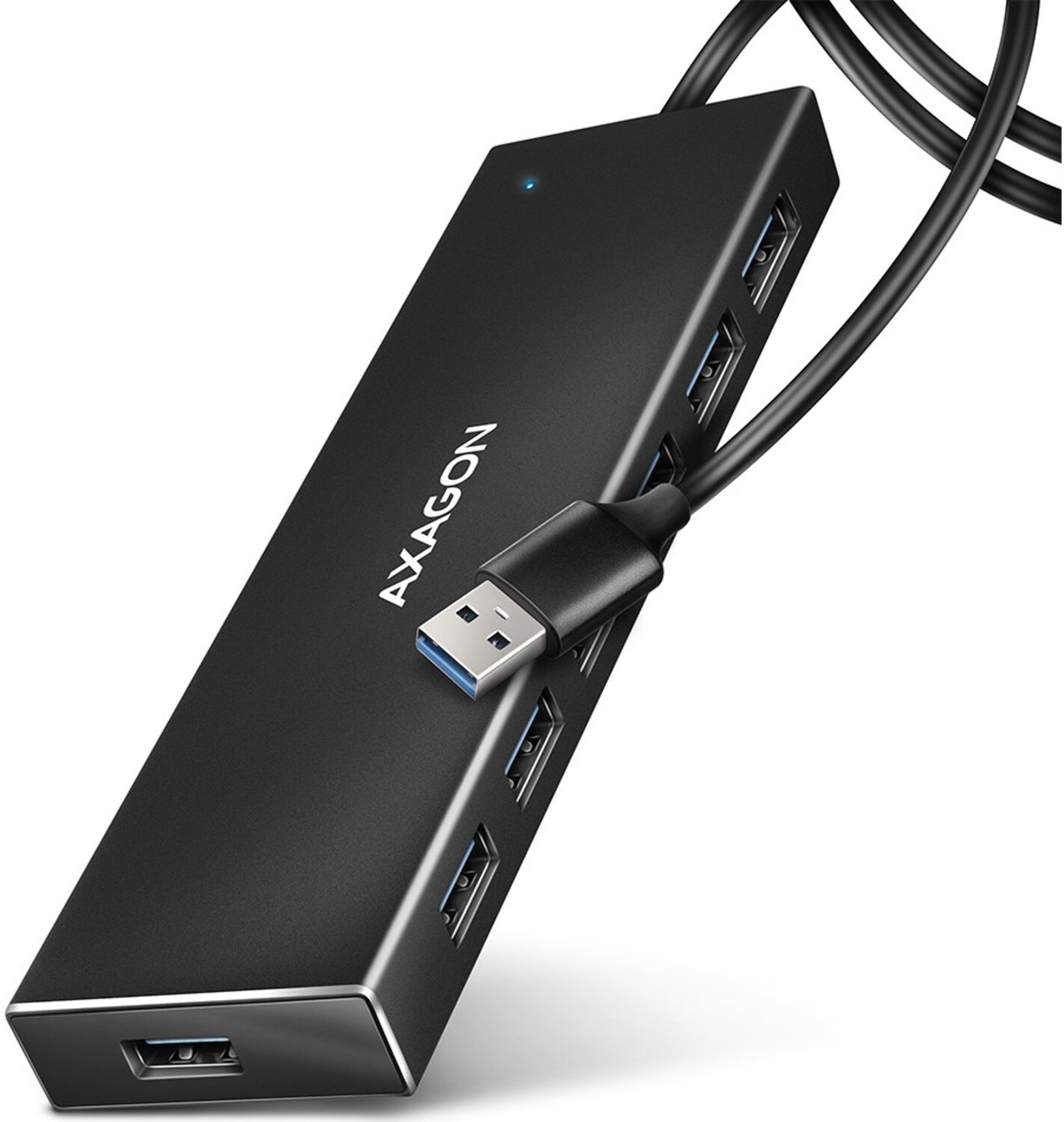 Хаб USB AXAGON SuperSpeed USB-A FLAT 1m USB-A Black - Фото 1