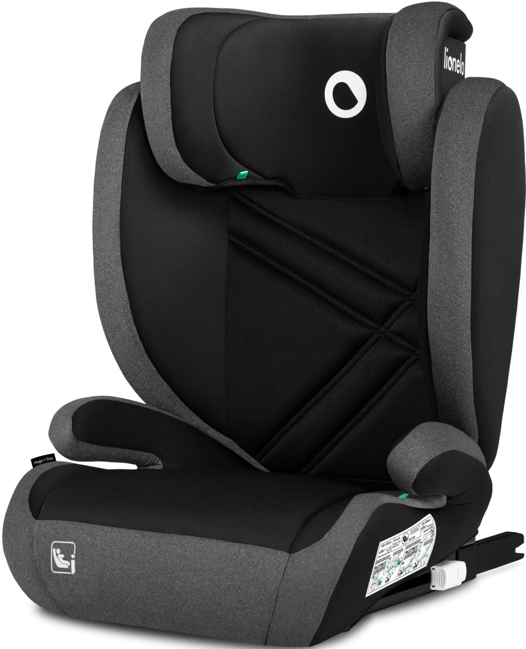 Автокресло Lionelo HUGO I-SIZE BLACK GREY - Фото 1