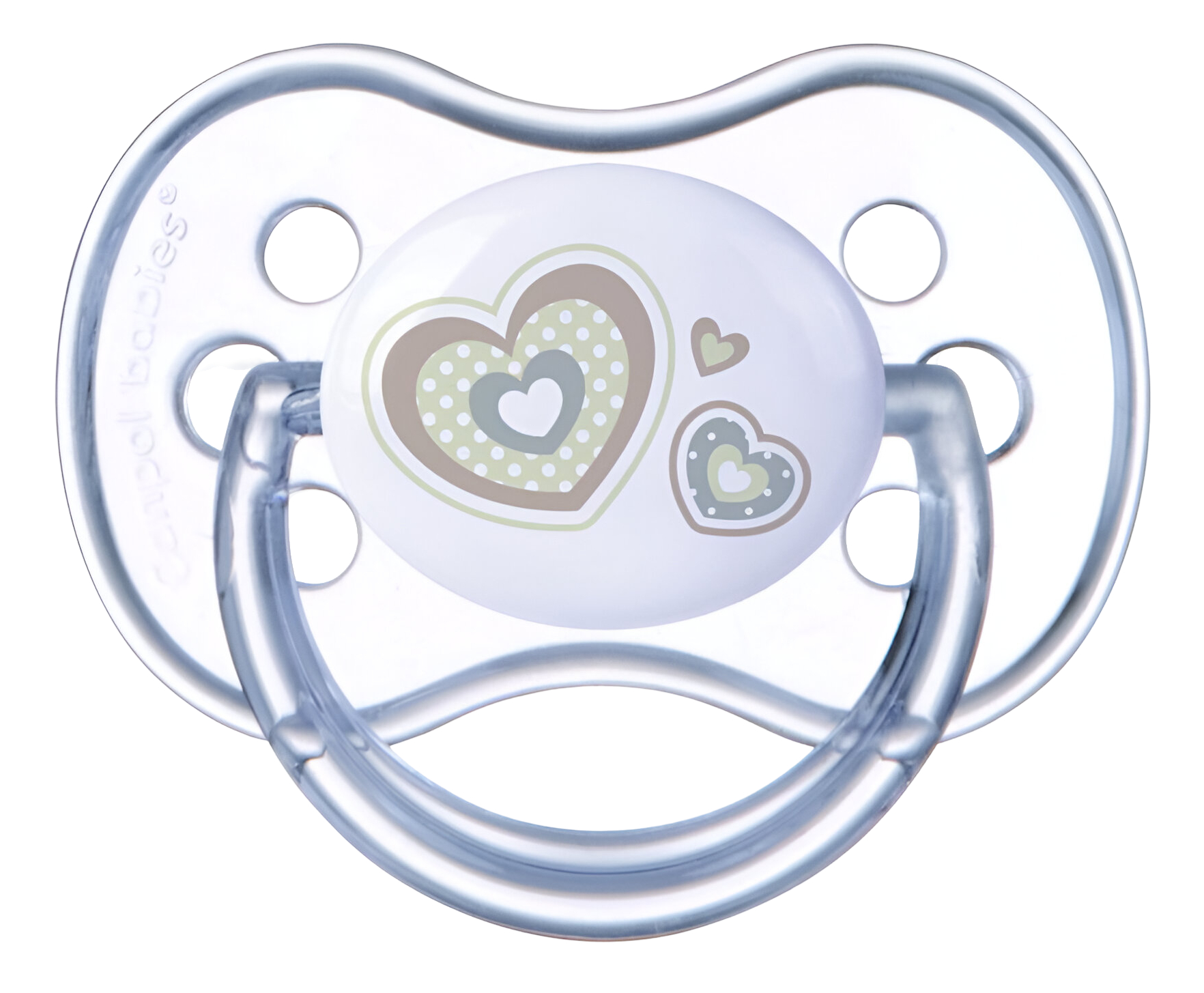 Симетрична пустушка Canpol babies Newborn baby 18+ міс бежві серця (22/582_bei) - Фото 1