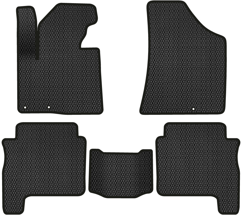 EVA коврики в салон авто EVAtech для Santa FE (CM) Restyling (Floor Gas Pedal) 7 seats Hyundai 2010-2012 2 поколение SUV USA HY13947CV5KD3RBB - Фото 1