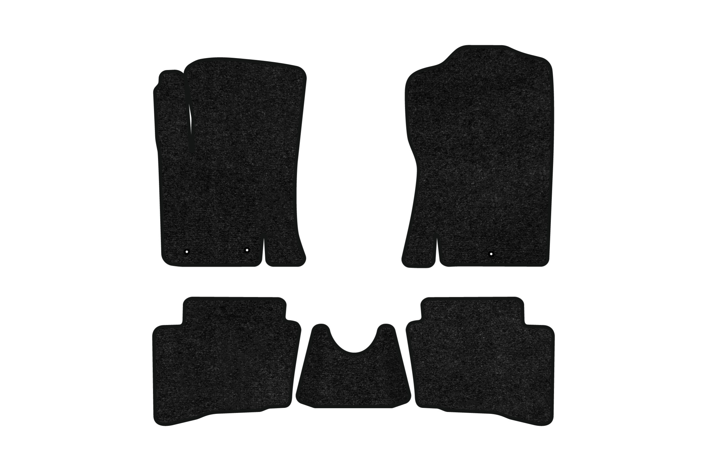 Килимки ворсові в салон авто EVAtech Standard для Hyundai i20 (PB) 5-doors (3 clips) 2008-2014 1 покоління Htb EU чорний кант HY32569C5LA3VEB - Фото 1