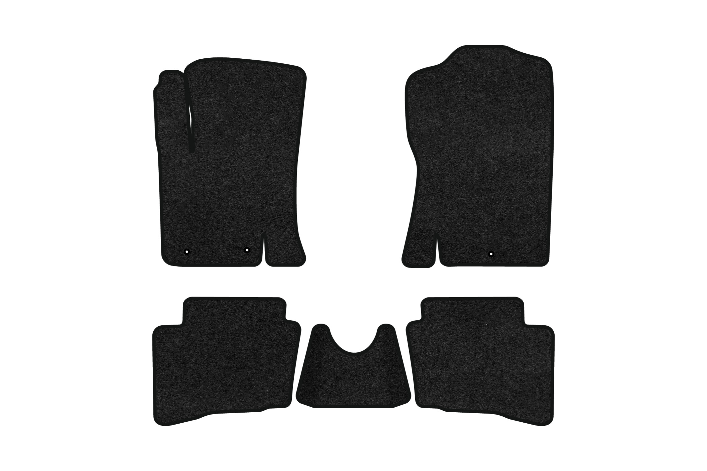 Коврики ворсовые в салон авто EVAtech Premium для Hyundai i20 (PB) 5-doors (3 clips) 2008-2014 1 поколение Htb EU черный кант HY32569C5LA3VPB - Фото 1