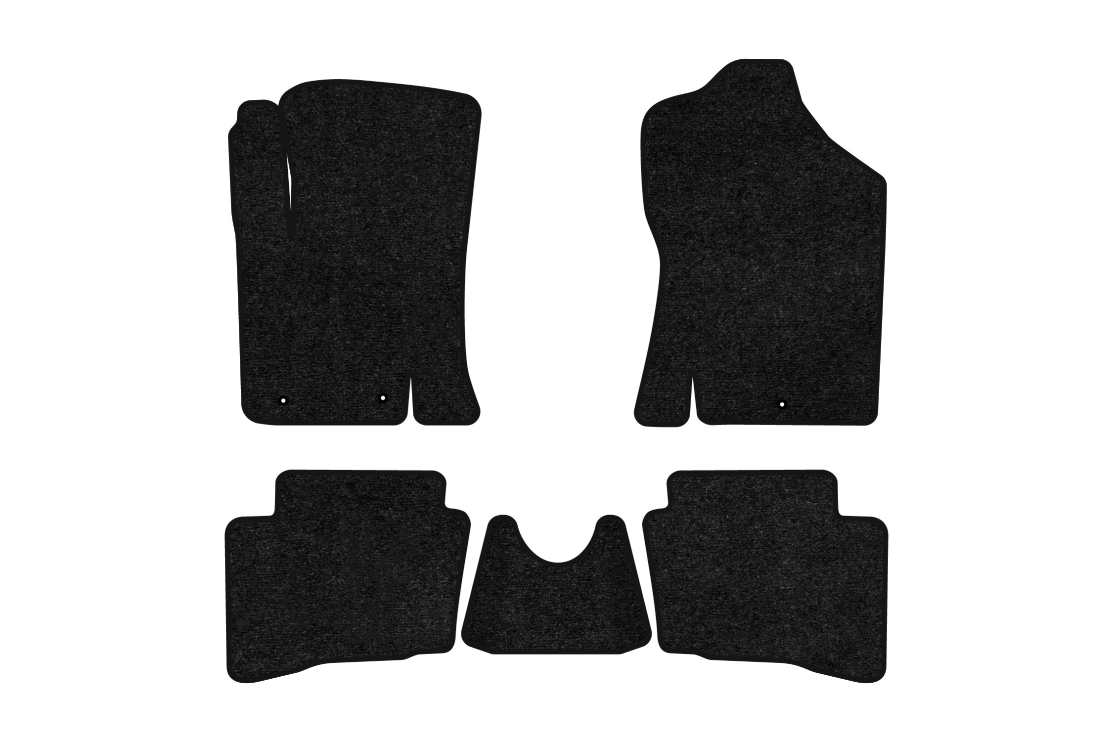 Коврики ворсовые в салон авто EVAtech Standard для Hyundai i20 (PB) 5-doors (3 clips) 2008-2014 1 поколение Htb EU черный кант HY32569CV5LA3VEB - Фото 1