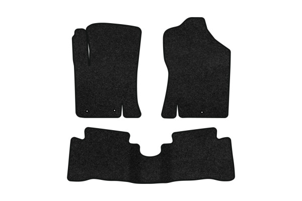 Коврики ворсовые в салон авто EVAtech Premium для Hyundai i20 (PB) 5-doors (3 clips) 2008-2014 1 поколение Htb EU черный кант HY32569ZV3LA3VPB - Фото 1