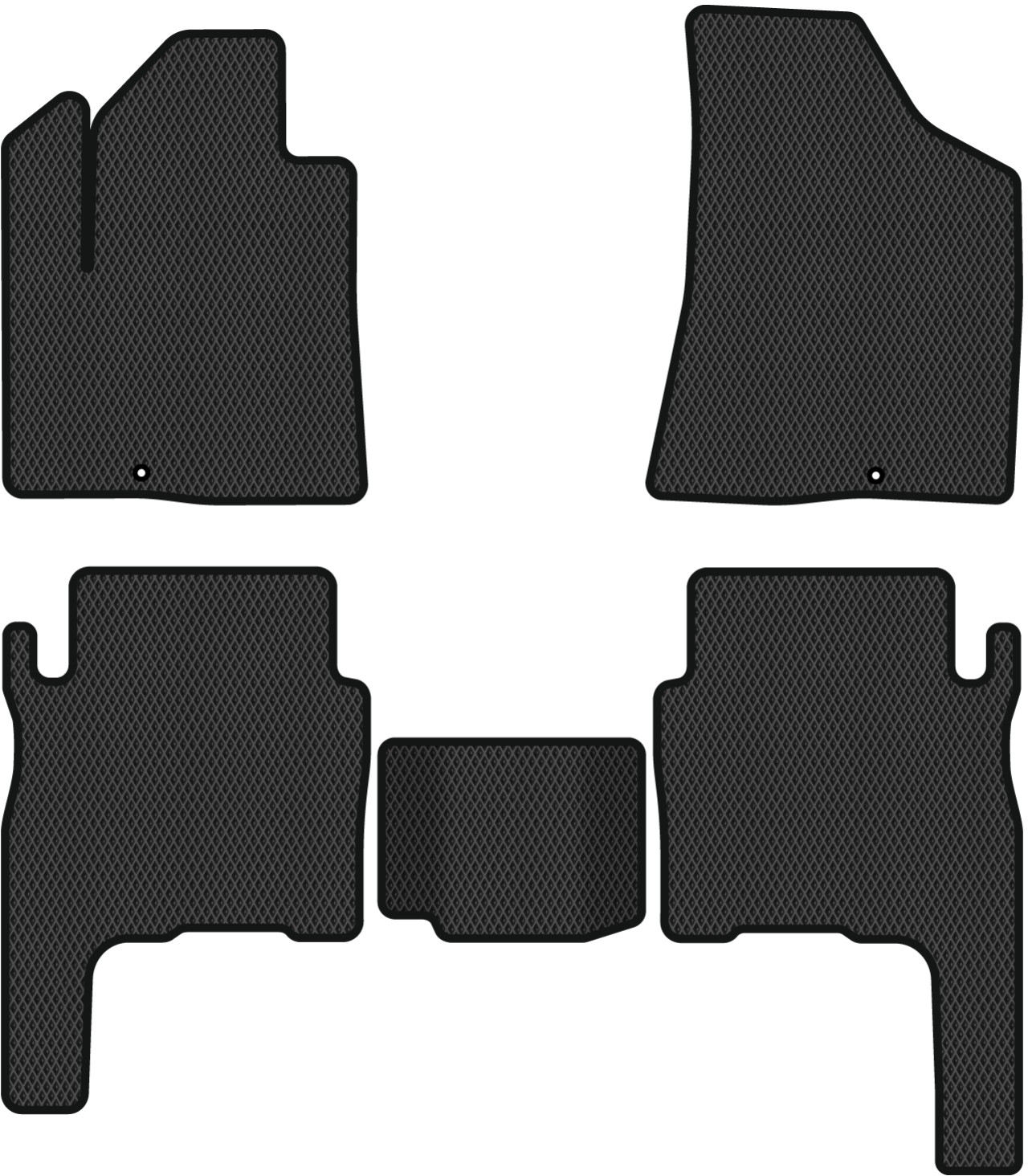 EVA коврики в салон авто EVAtech для Santa FE (CM) 5 seats Hyundai 2006-2010 2 поколение SUV EU HY33306CV5KD2RBB - Фото 1