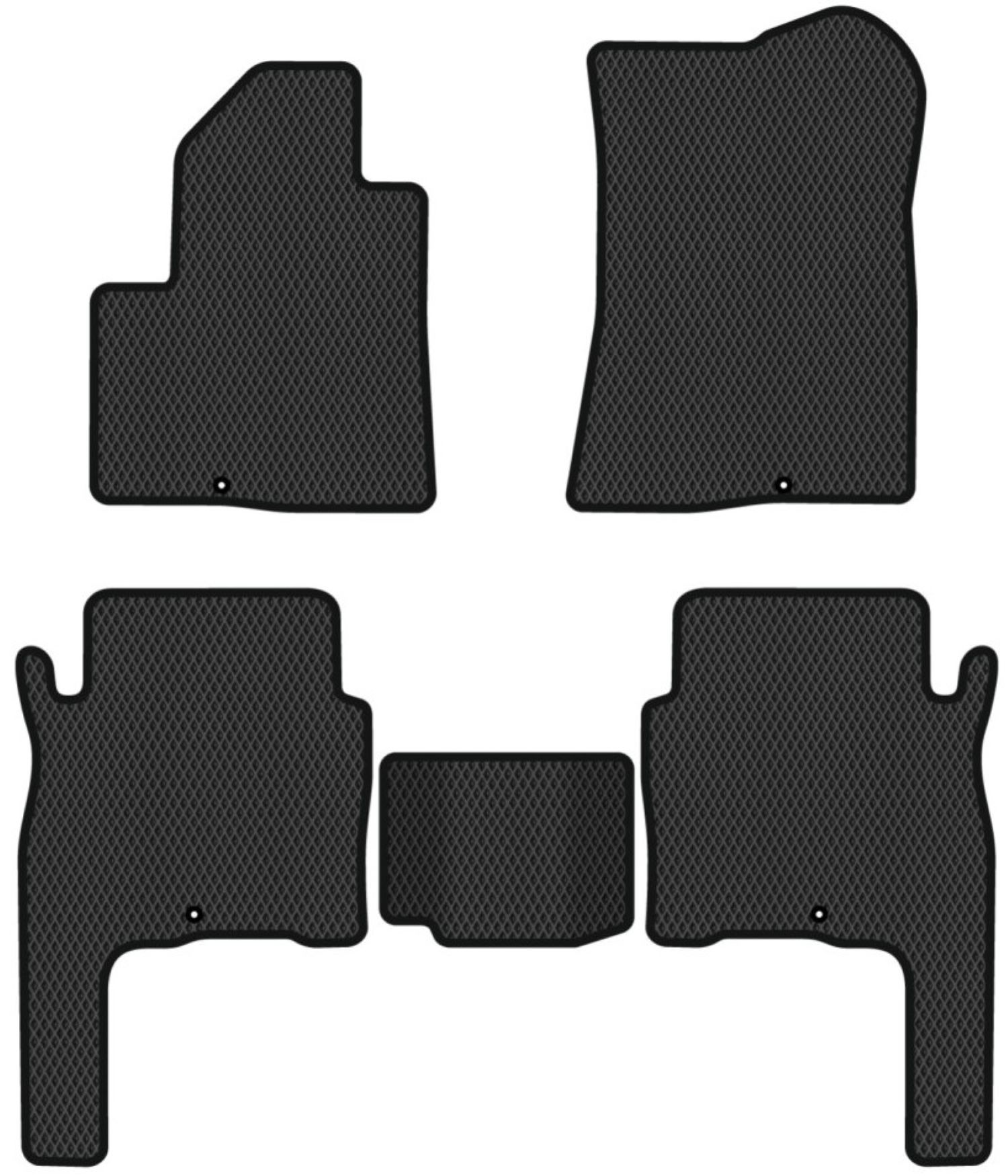 EVA коврики в салон авто EVAtech для Santa FE (CM) 5 seats Hyundai 2006-2010 2 поколение SUV Korea HY33308CBK5KD5RBB - Фото 1