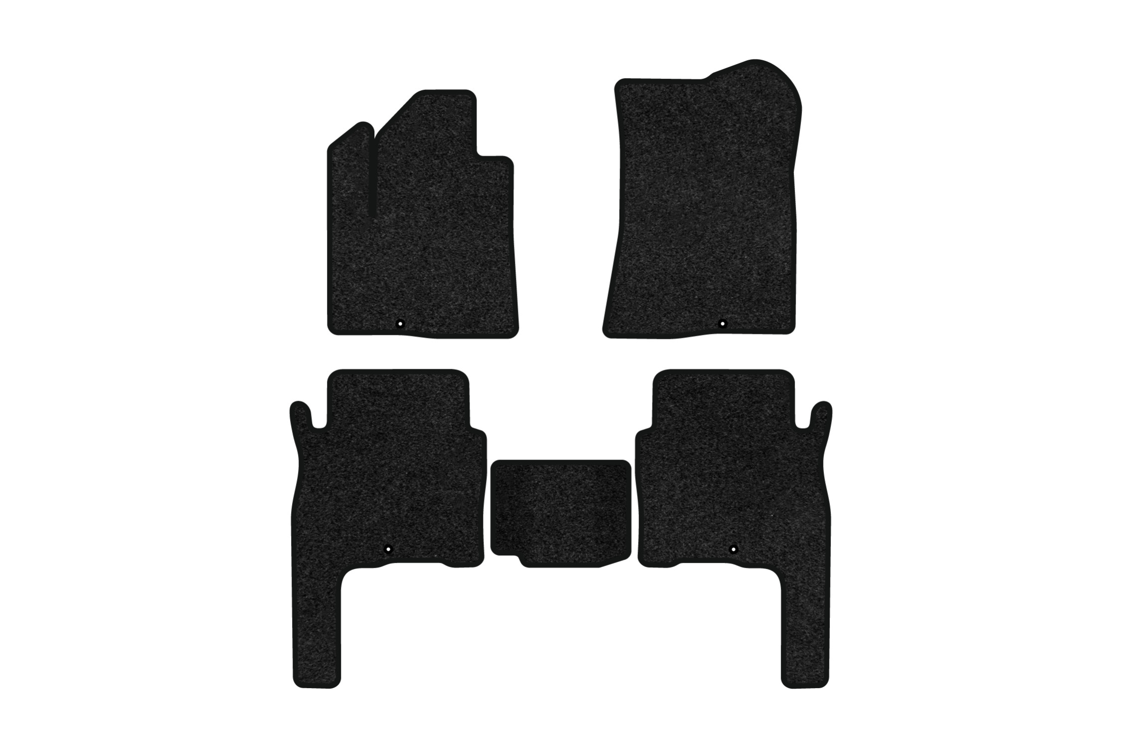 Коврики ворсовые в салон авто EVAtech Premium для Hyundai Santa FE (CM) 5 seats 2006-2010 2 поколение SUV Korea черный кант HY33308CLK5KD4VPB - Фото 1