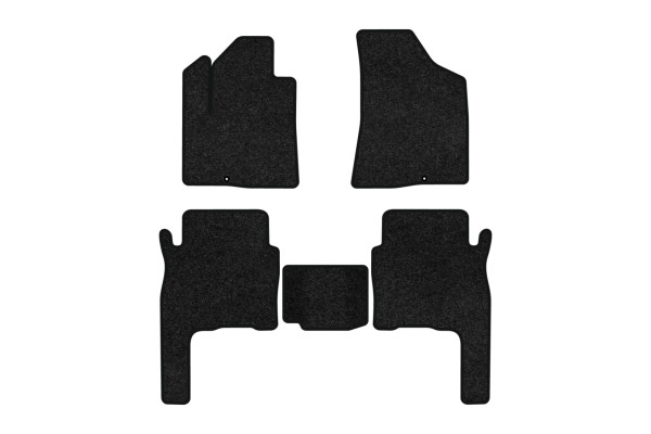 Коврики ворсовые в салон авто EVAtech Premium для Hyundai Santa FE (CM) 5 seats 2006-2010 2 поколение SUV Korea черный кант HY33308CVB5KD2VPB - Фото 1