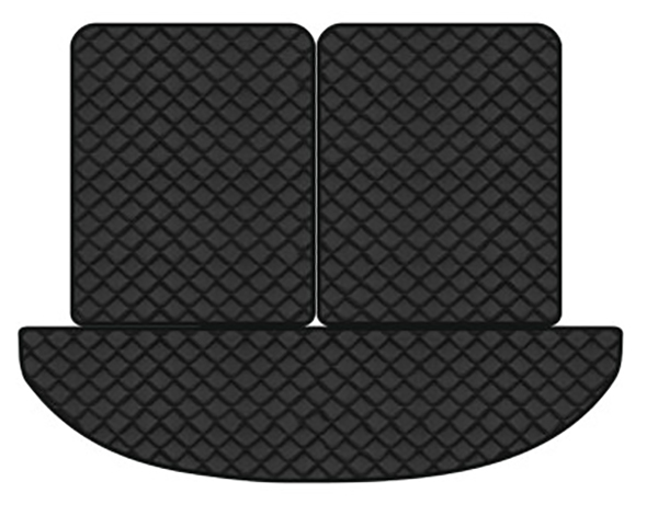 Килимок з екошкіри в багажник авто EVAtech ECO для Santa FE (DM) 7 seats Hyundai 2012-2017 3 покоління SUV USA HY34472BE3BBB - Фото 1