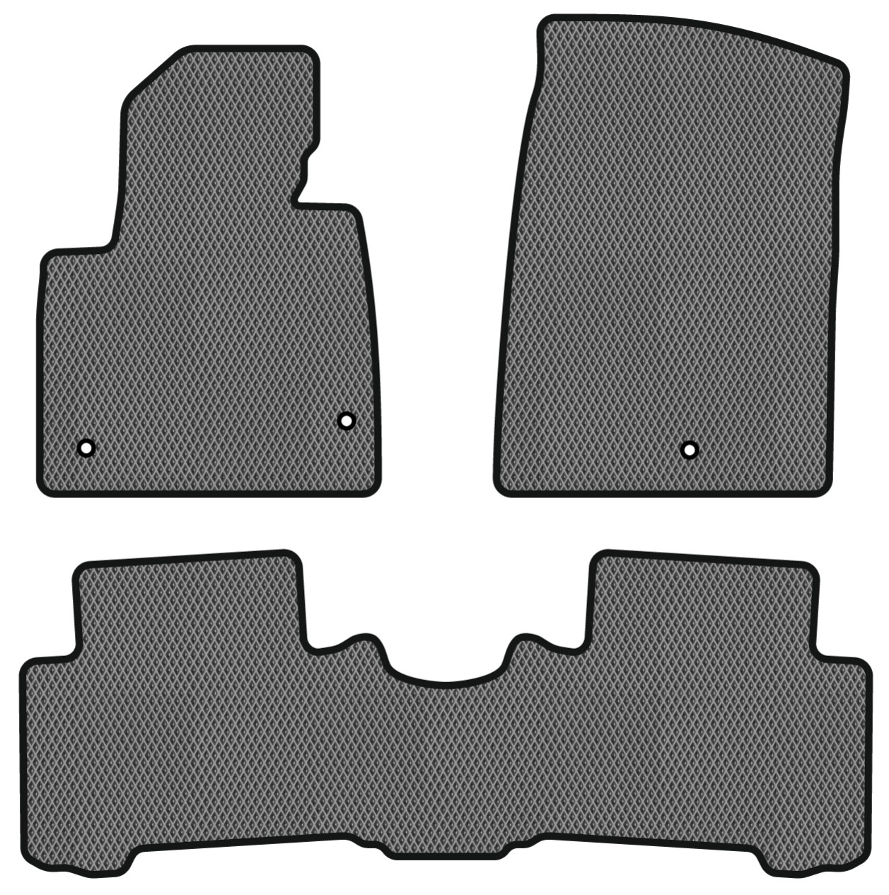 EVA коврики в салон авто EVAtech для Santa FE (DM) 7 seats Hyundai 2012-2017 3 поколение SUV USA HY34472ZB3LA3RGB - Фото 1