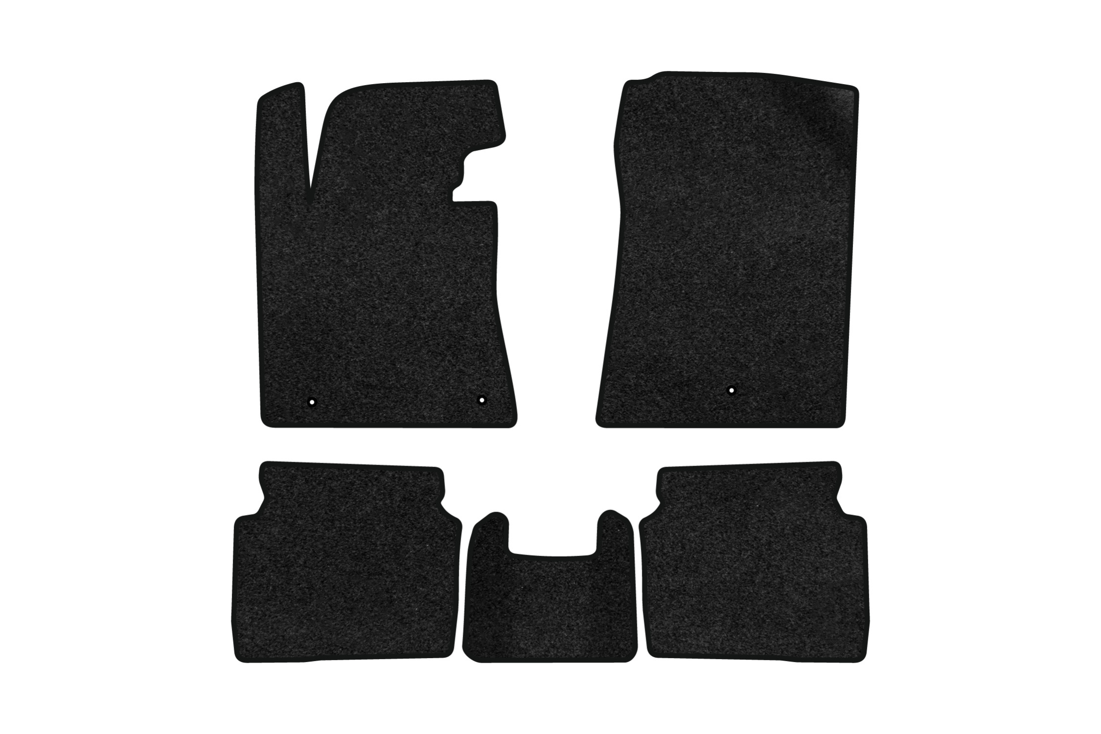 Коврики ворсовые в салон авто EVAtech Premium для Hyundai Elantra GT (MD) (Floor Gas Pedal) 2010-2015 5 поколение Htb USA черный кант HY42304C5LA3VPB - Фото 1