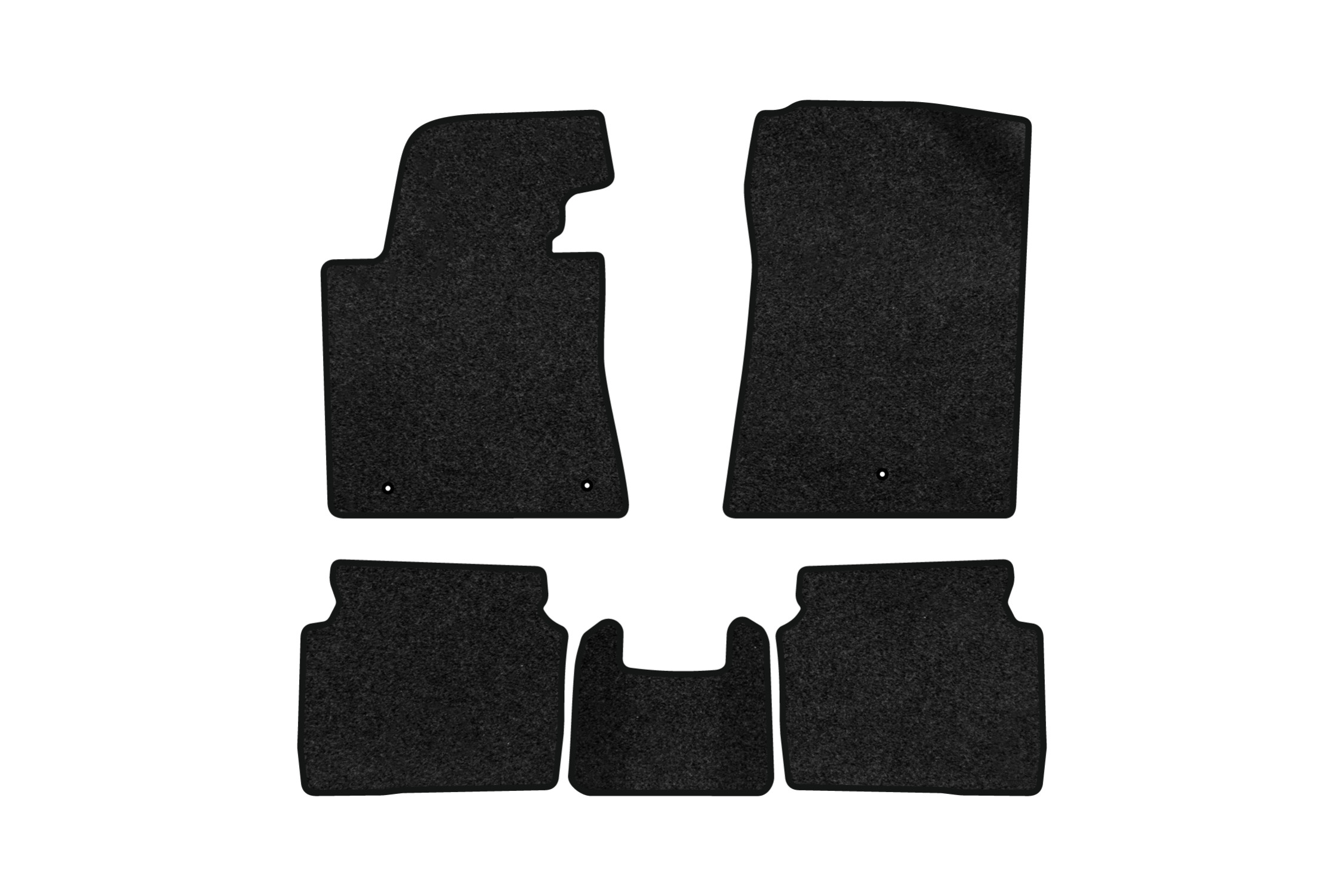 Коврики ворсовые в салон авто EVAtech Premium для Hyundai Elantra GT (MD) (Floor Gas Pedal) 2010-2015 5 поколение Htb USA черный кант HY42304CB5LA3VPB - Фото 1