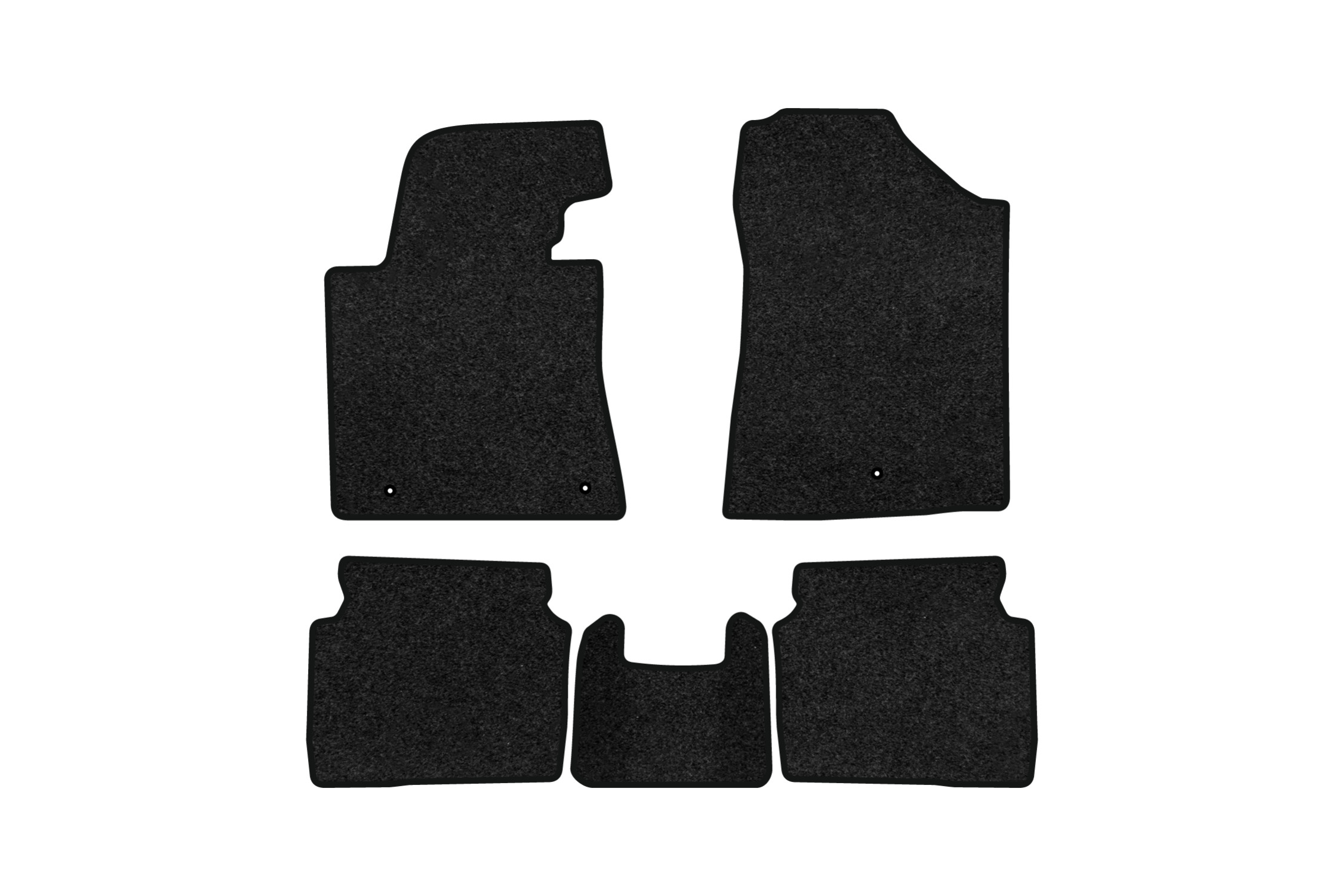 Коврики ворсовые в салон авто EVAtech Premium для Hyundai Elantra GT (MD) (Floor Gas Pedal) 2010-2015 5 поколение Htb USA черный кант HY42304CG5LA3VPB - Фото 1