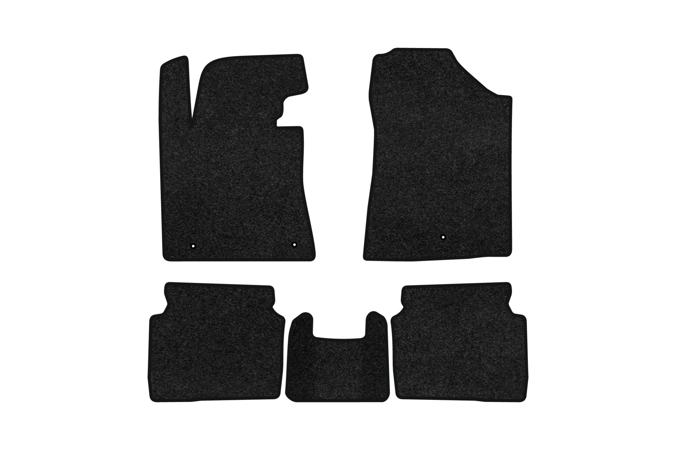 Коврики ворсовые в салон авто EVAtech Premium для Hyundai Elantra GT (MD) (Floor Gas Pedal) 2010-2015 5 поколение Htb USA черный кант HY42304CV5LA3VPB - Фото 1
