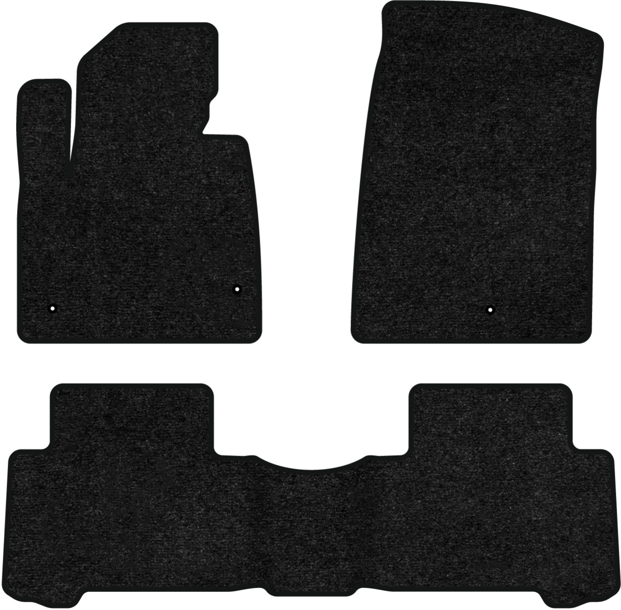 Коврики ворсовые в салон авто EVAtech Standard для Hyundai Grand Santa FE (NC) 7 seats 2012-2017 3 поколение SUV EU черный кант HY52584Z3LA3VEB - Фото 1