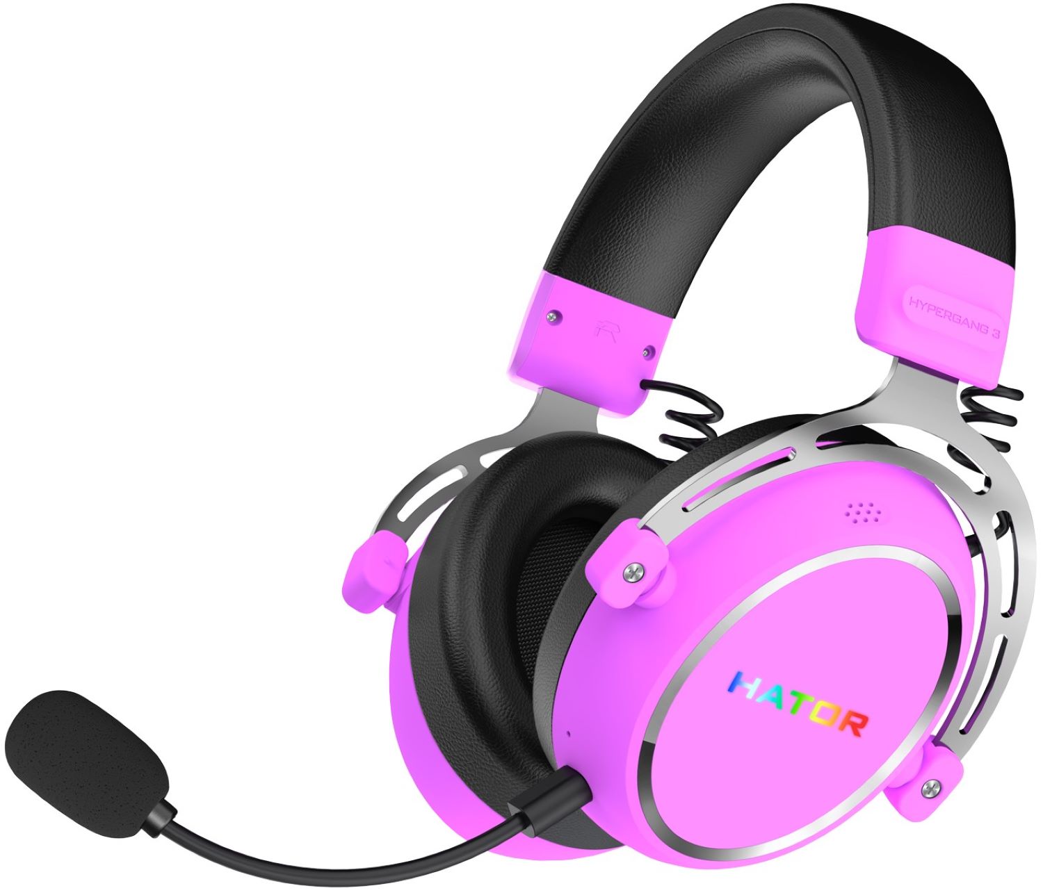 Гарнітура бездротова ігрова Hator HYPERGANG 3 Hi-Res (ESH52) Wireless Cyber Violet - Фото 1