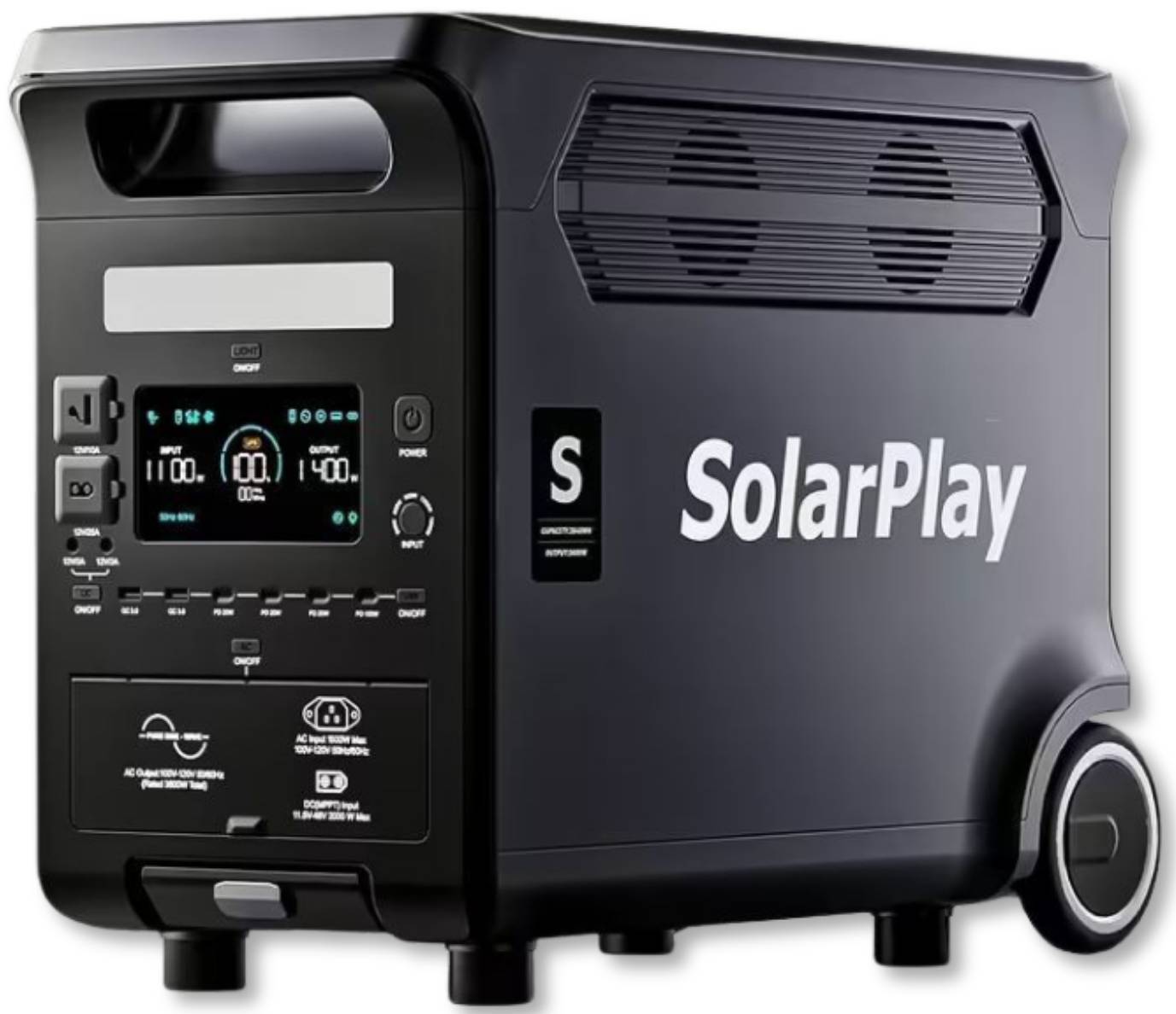 Зарядная станция универсальная SolarPlay Q3600 (3600W/3840Wh) с LiFePO4-батареей Black (714971) - Фото 1