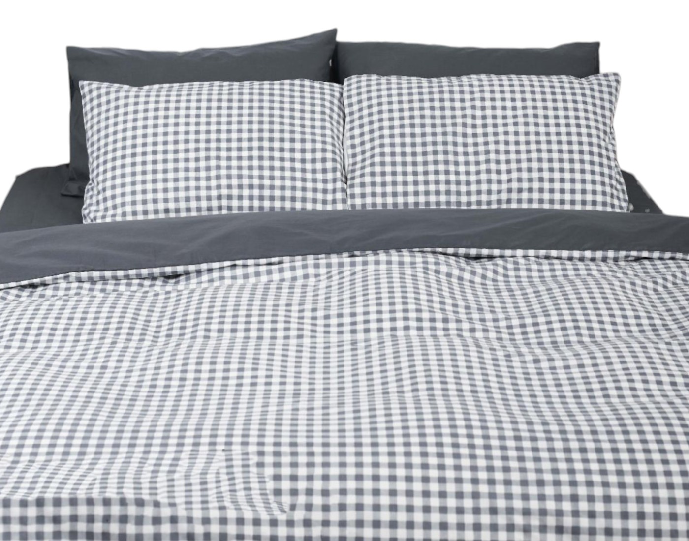 Комплект постільної білизни Moon&Star 143х210 Gray Square Ranforce Elite (MS-820000015) - Фото 1