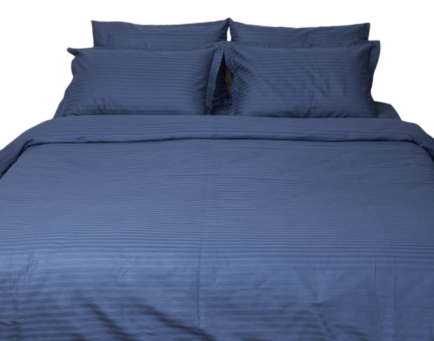 Комплект постельного белья Moon&Star 160х220х2 нав. 4х70х70 Delfi Blue Satin Stripe (MS-820000524) - Фото 1