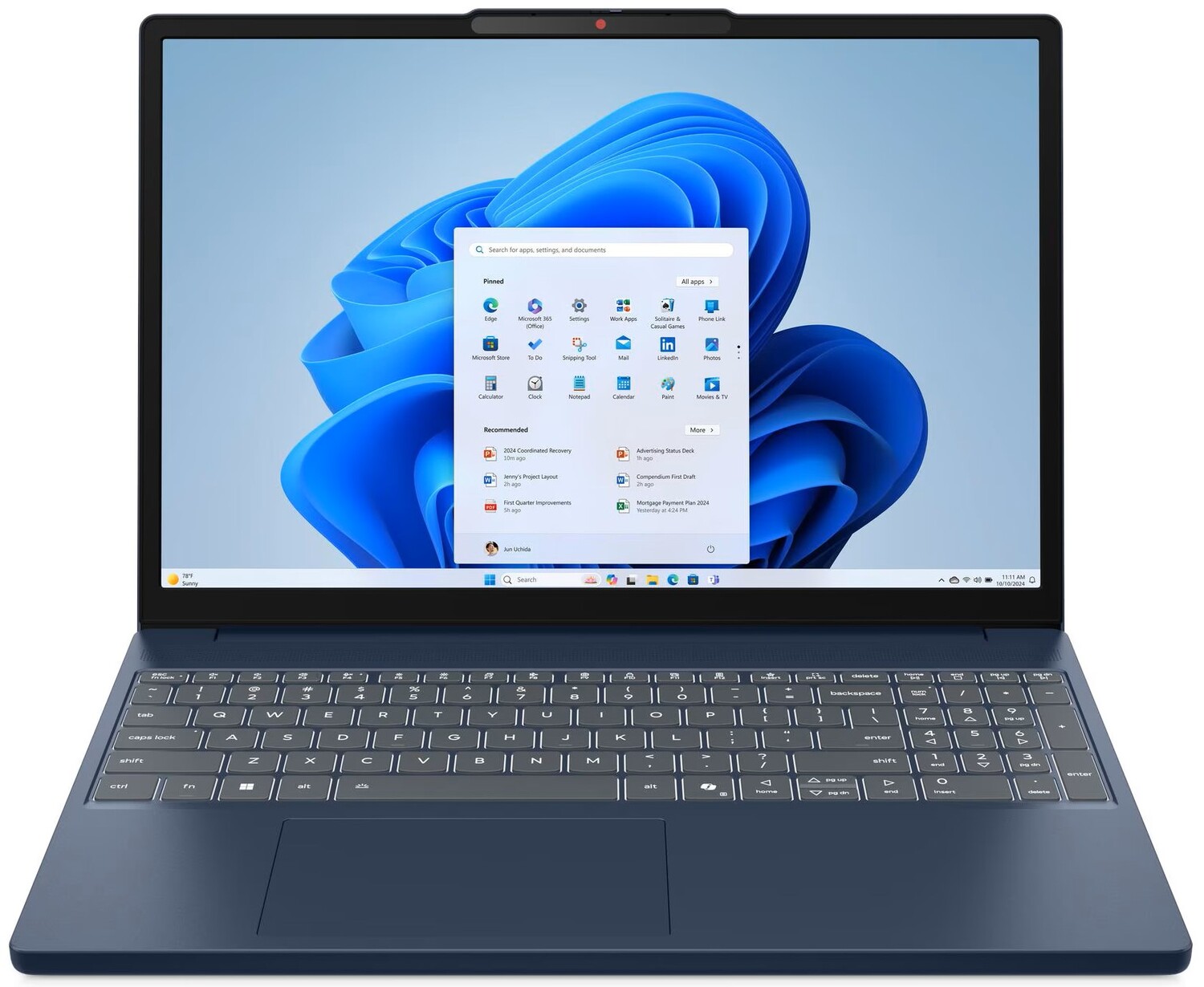 Ноутбук Lenovo IdeaPad Slim 3 15ARP10 (83K700AERA) Cosmic Blue - Фото 1