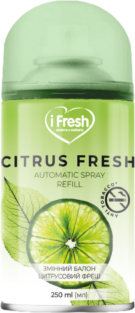 Сменный балон к освежителю воздуха iFresh citrus fresh 250 мл (4820268100177) - Фото 1