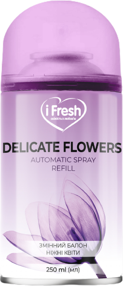 Сменный балон к освежителю воздуха iFresh delicate flowers 250 мл (4820268100214) - Фото 1