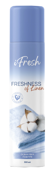 Освежитель воздуха аэрозольный iFresh freshness of linen 300 мл (4820268102935) - Фото 1