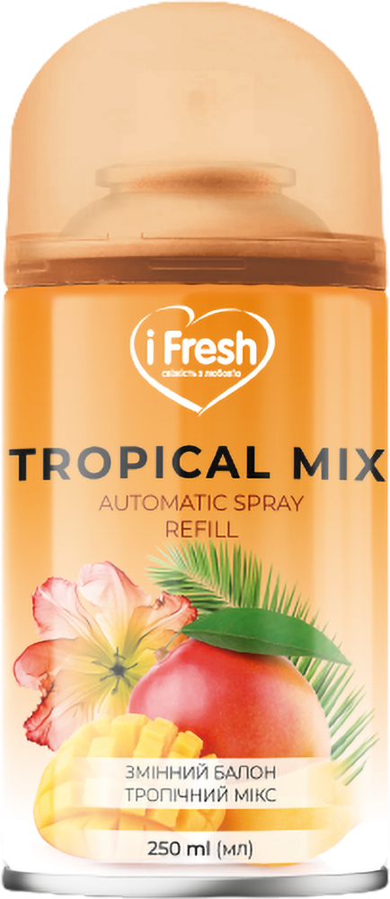 Сменный балон к освежителю воздуха iFresh tropical mix 250 мл (4820268100184) - Фото 1