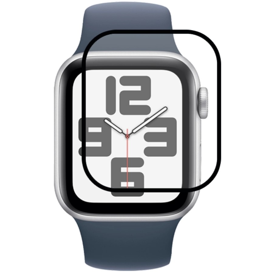 Защитное стекло для смарт-часов ILera Apple Watch PolyGlass 44 мм Black (iLAWPG02) - Фото 1