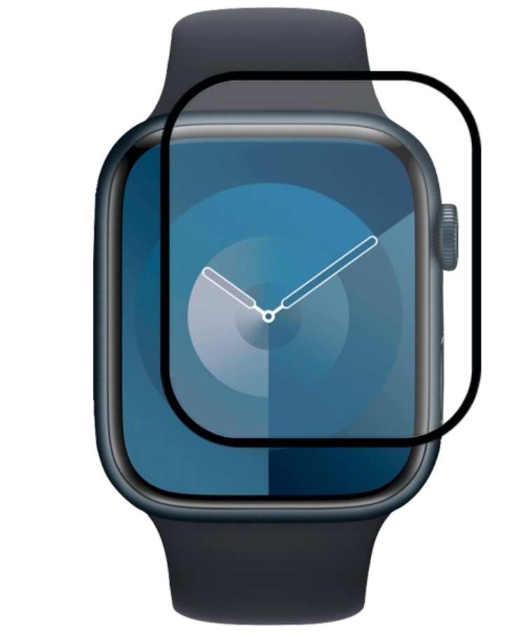 Защитное стекло для смарт-часов ILera Apple Watch PolyGlass 45 мм Black (iLAWPG04) - Фото 1