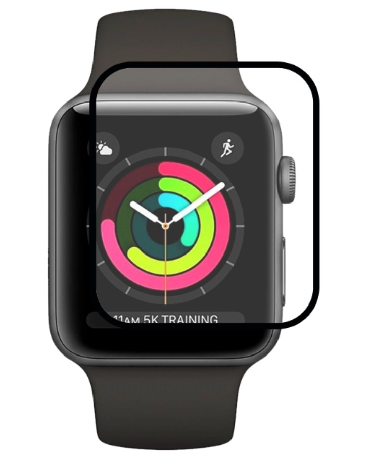 Защитное стекло для смарт-часов ILera Apple Watch PolyGlass 42 mm Black (iLAWPG05) - Фото 1