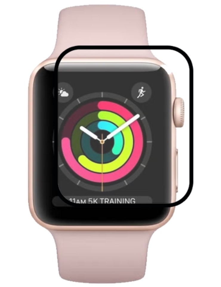 Защитное стекло для смарт-часов ILera Apple Watch PolyGlass 38 mm Black (iLAWPG06) - Фото 1