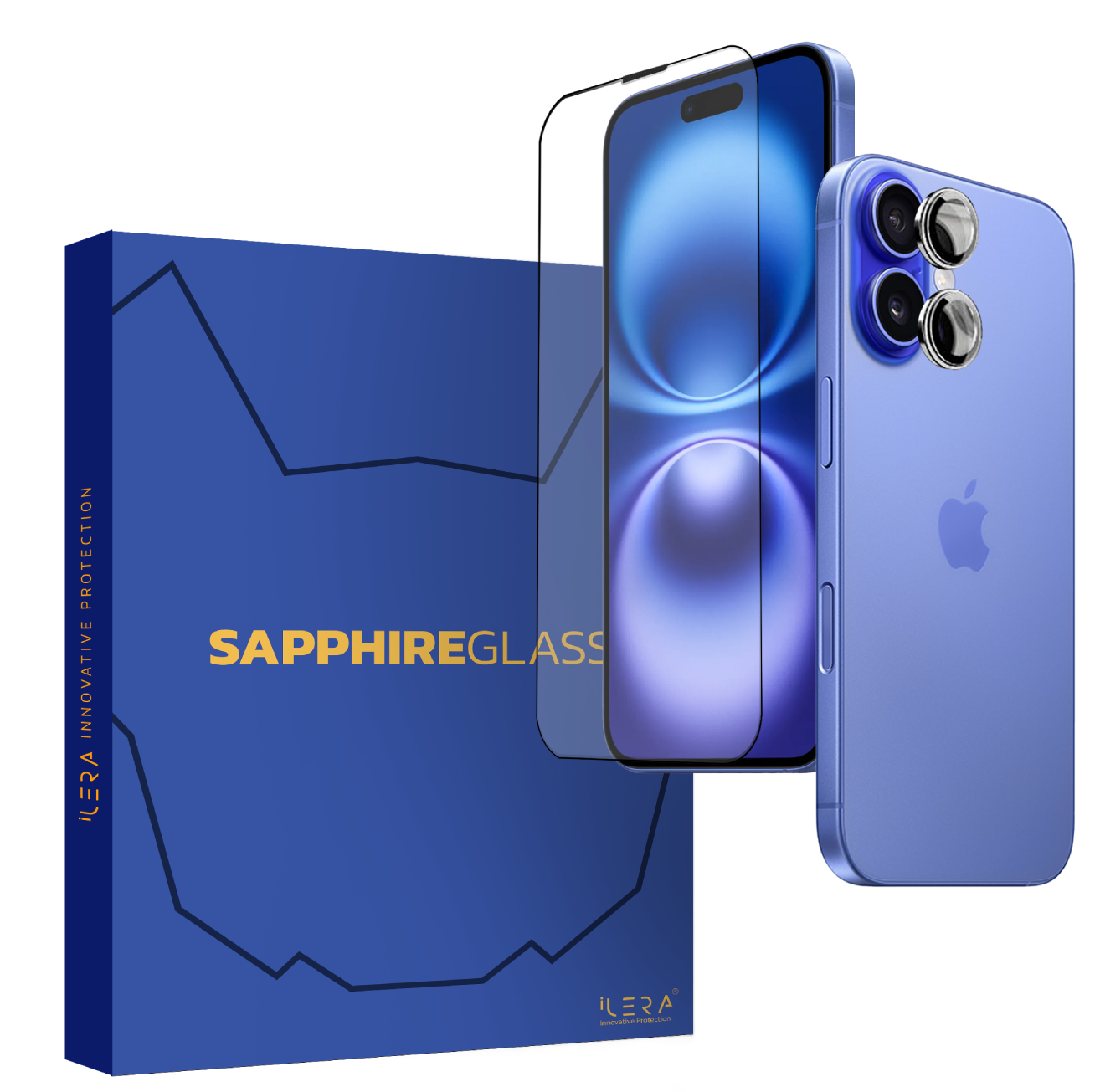 Защитное стекло для смартфона ILera Sapphire Ultra + Glass iPhone 16 (iLSPDL+16) - Фото 1