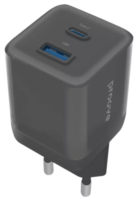 Сетевое зарядное устройство Proove Pure GaN Plus 30W Type-C + USB black (WCPU30111201) - Фото 1