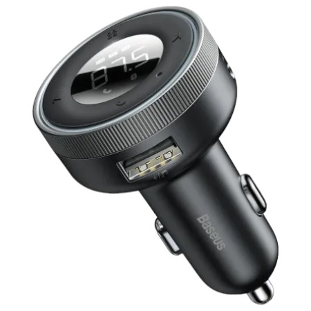 FM модулятор Baseus Wireless 5.0+5V/3.4A Black (CCLH-01) - Фото 1